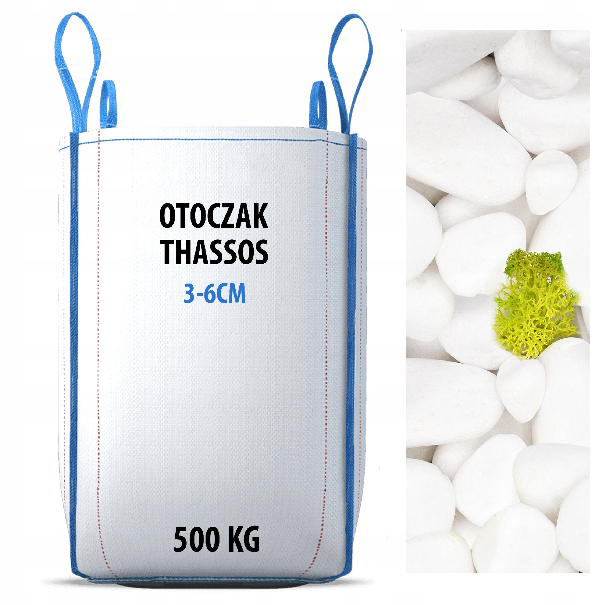 Thassos Biały Kamień Ogrodowy 3-6CM 500kg Big Bag