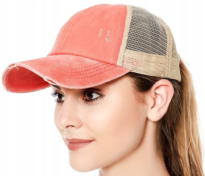 

Czapka z daszkiem Otwór Ponytail na Kucyk Kitkę