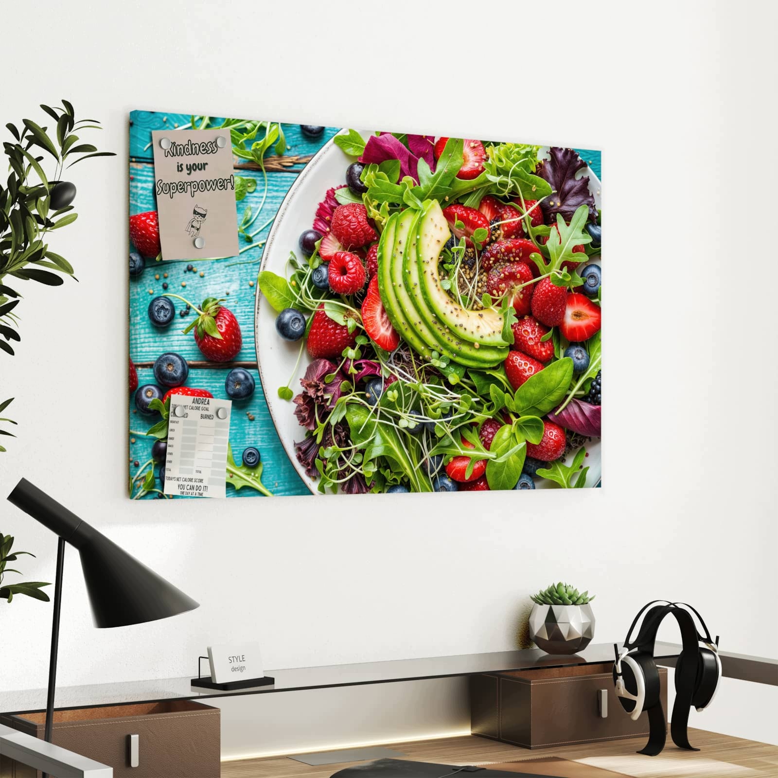 Magnetická tabule Zdravý Salát Miska 60 × 40 cm