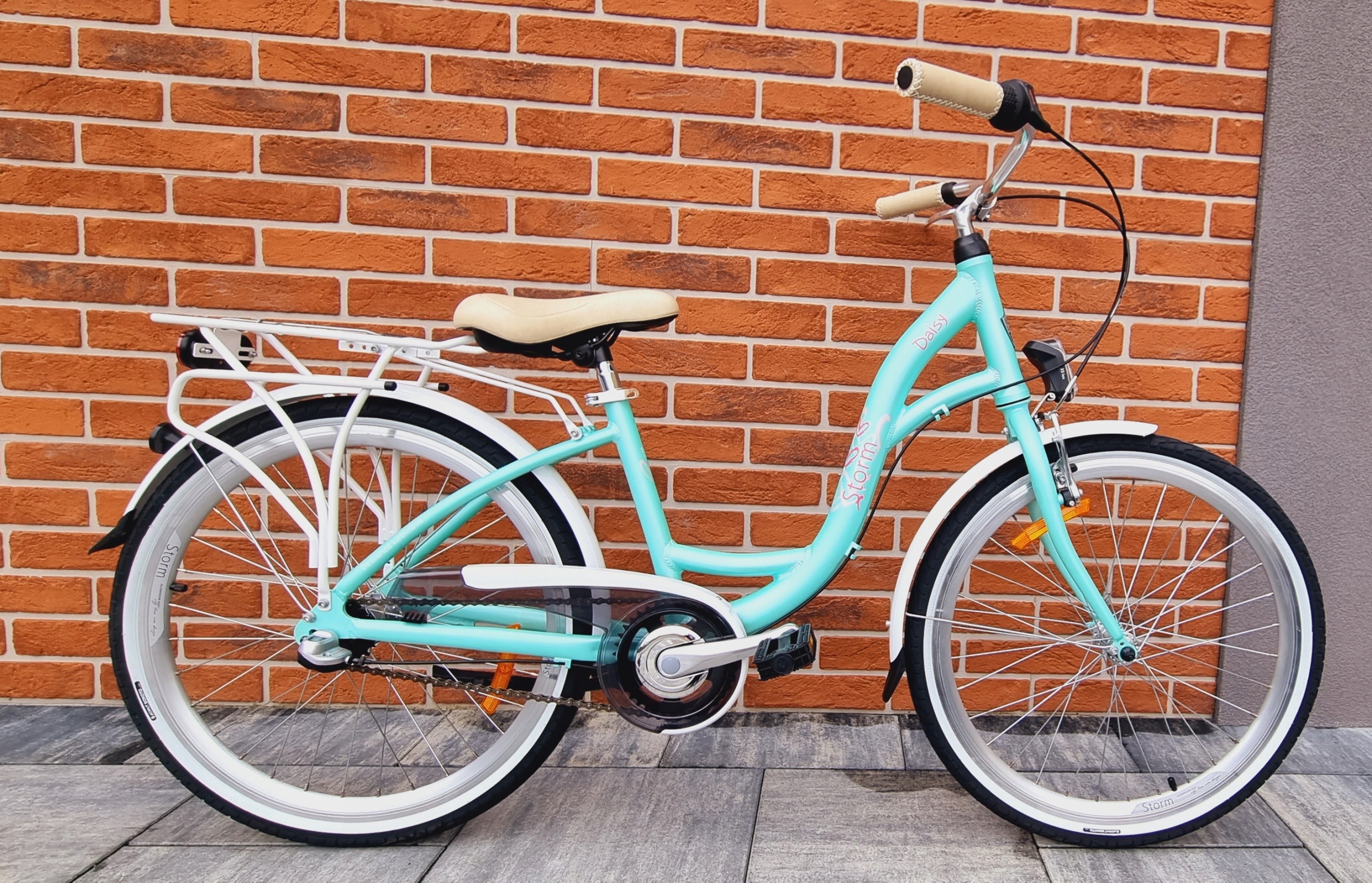 Rower Storm Daisy Lux aluminium koła 24 rama 14'' 3 biegi turkusowy