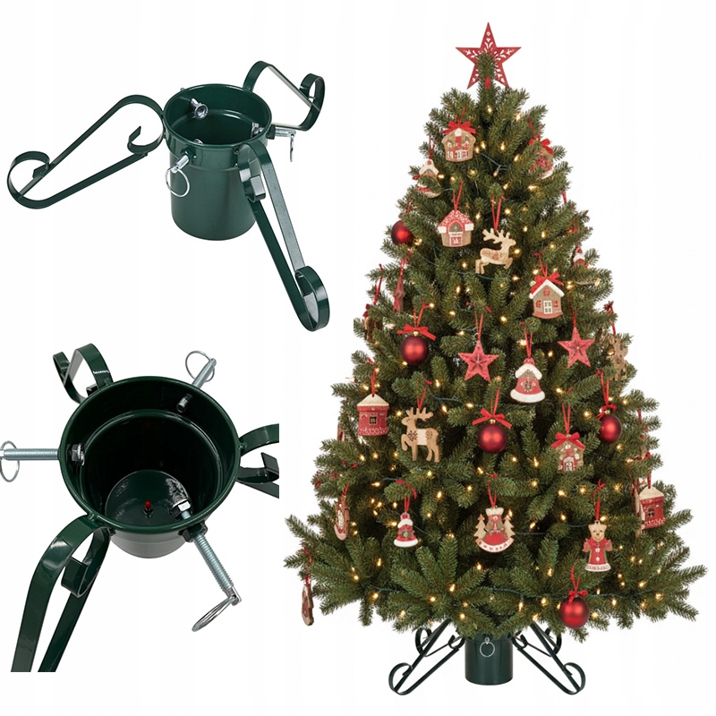 Stojan Na Vánoční Stromek Kovový S Nádobou Na Vodu, Stabilní Trojnožka