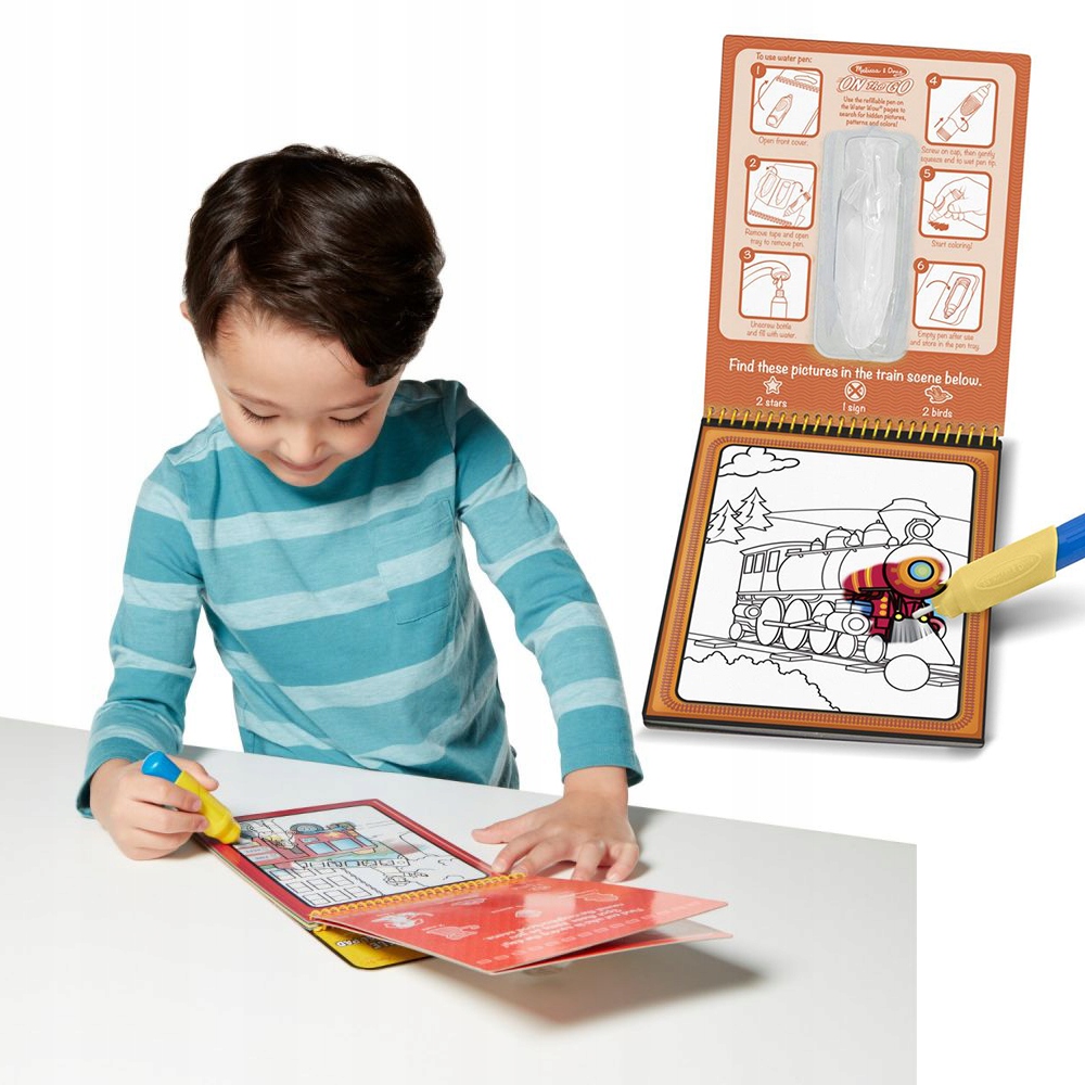 

Wielorazowa Kolorowanka Wodna Malowanka Pojazdy