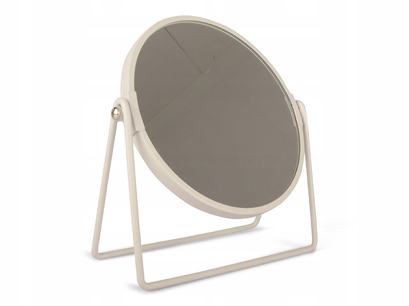 18,5 cm biele kovové kozmetické zrkadlo