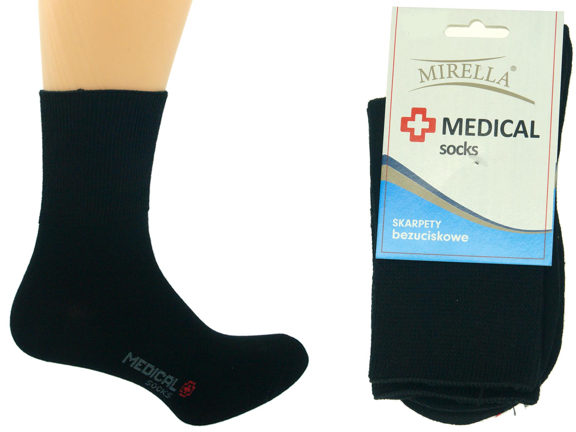 

Skarpety męskie bezuciskowe Medical 41-43 Nero