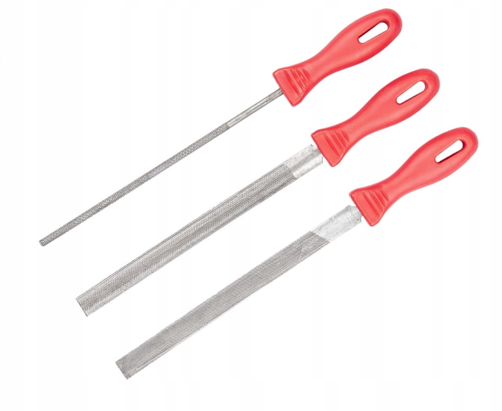 Zestaw pilników do metalu 200 mm 3 szt. Top Tools 06A630 – płaski, półokrąg