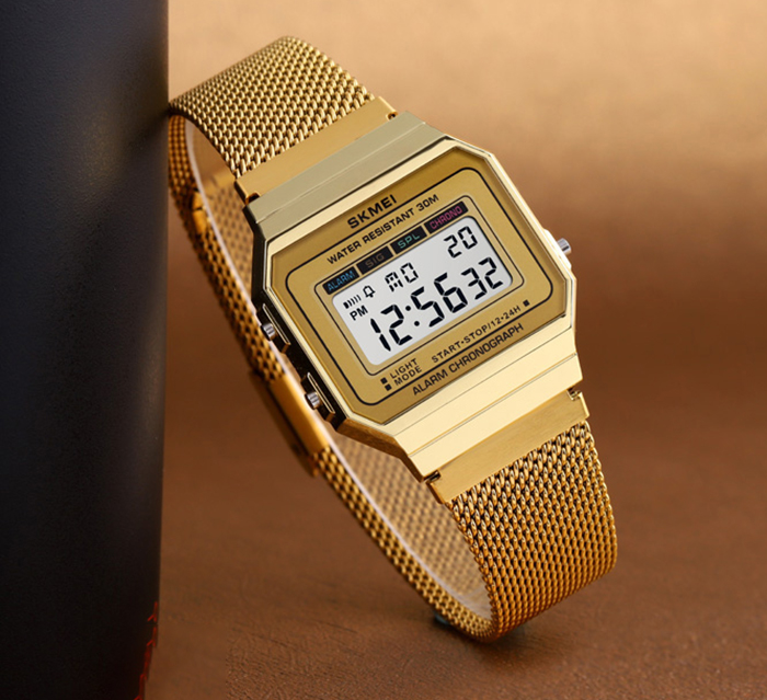 Zegarek męski SKMEI elektroniczny bransoleta Szkiełko mineralne