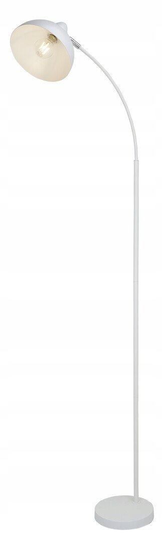 Bílá minimalistická stojací lampa do obývacího pokoje