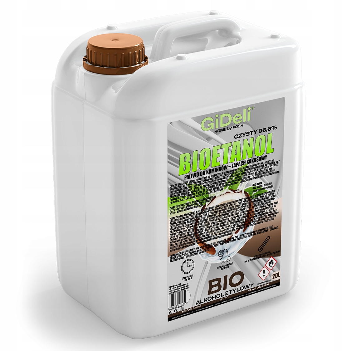 Bioetanol do krbu 20 l s vůní kokosu, biopalivo