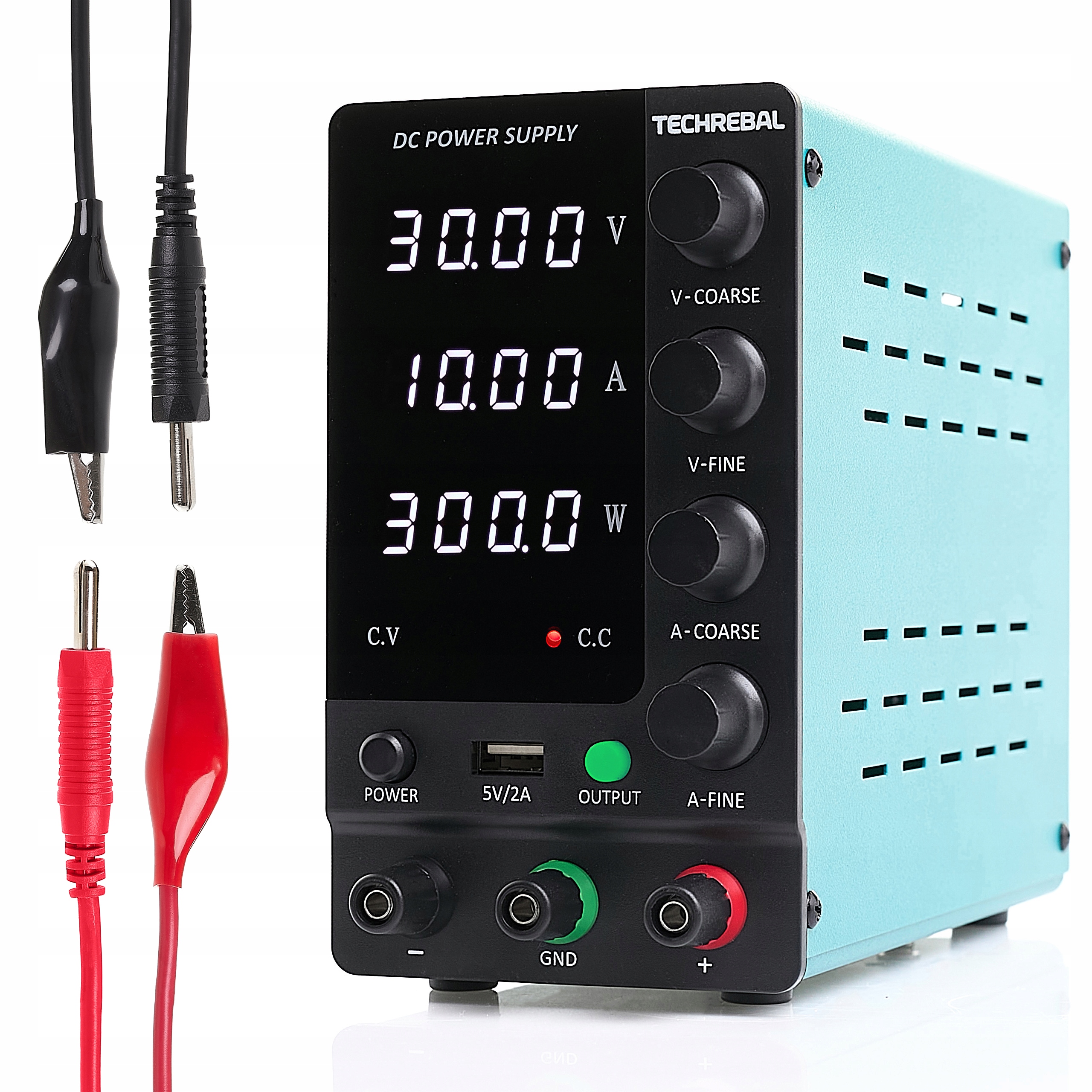 ZASILACZ LABORATORYJNY SERWISOWY TECHREBAL SPS-C3010 30V 10A USB 5V