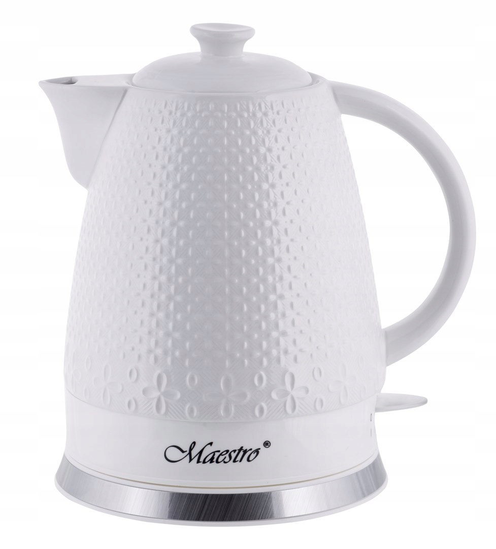 Duży Czajnik elektryczny ceramiczny 1,5L 1500W biały