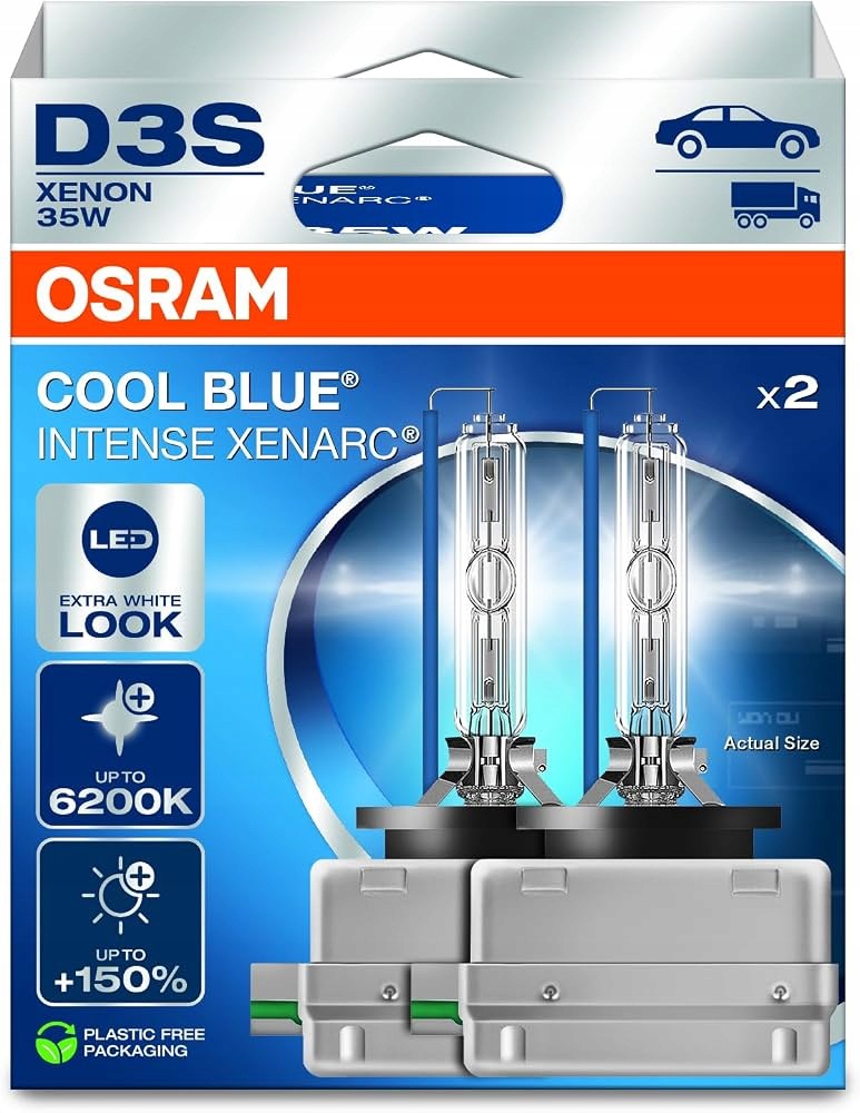 Osram Xenarc Cool Blue Intense D3S 6200K Xenon 150% 2 szt.