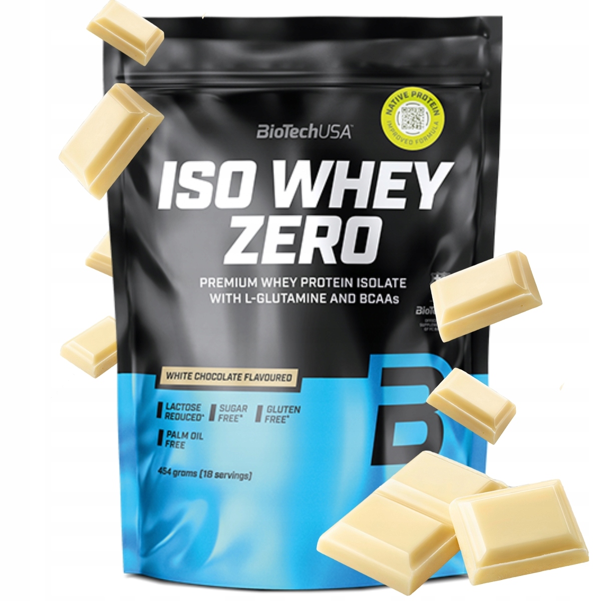 Biotech Iso Whey Zero 454 g bílá čokoláda