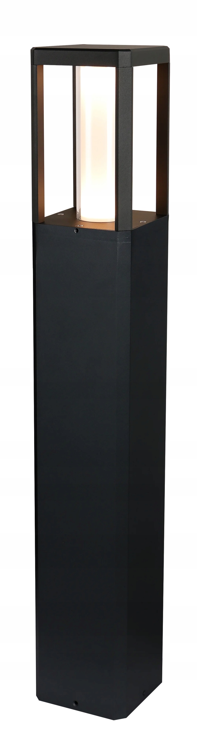 Vonkajšia stĺpiková lampa 80 cm čierna štvorcová Led 12W IP65 Zuma Line