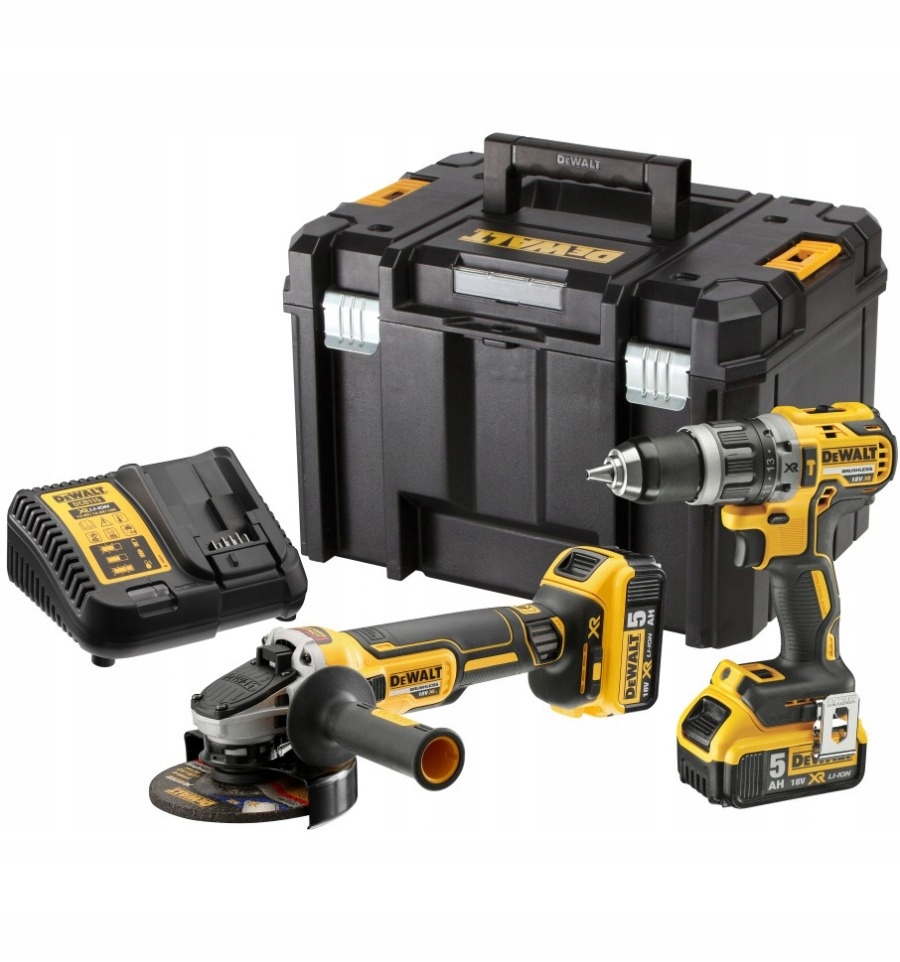 DeWalt Wkrętarka DCD796 Szlifierka DCG405 2x5.0 Ah DCK2080P2T