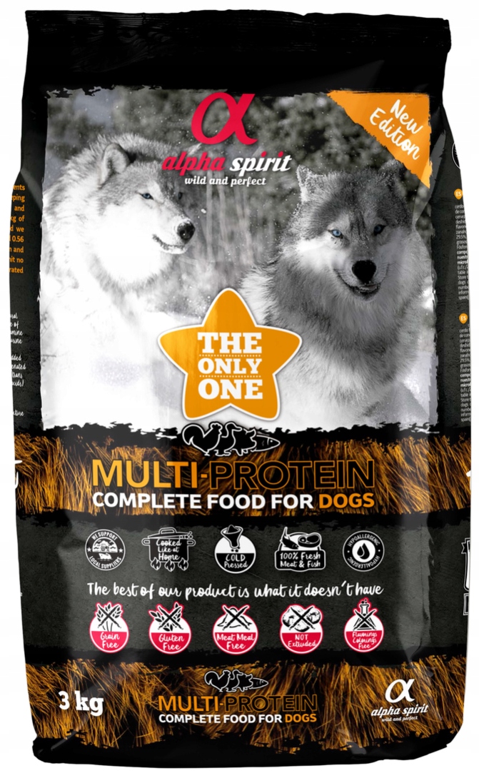 Alpha Spirit Multiprotein karma sucha dla psa 3 kg