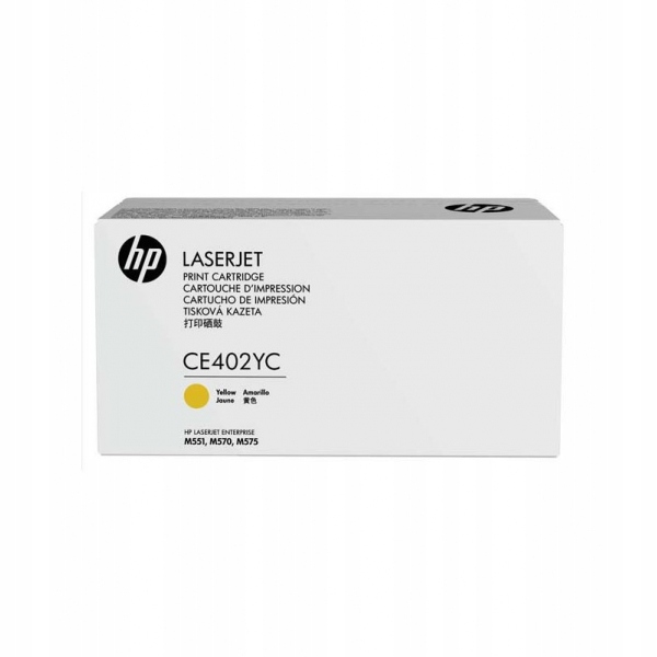 Toner Oryginał Hp CE402YC M551 M570 M575 507A CE402A Żółty