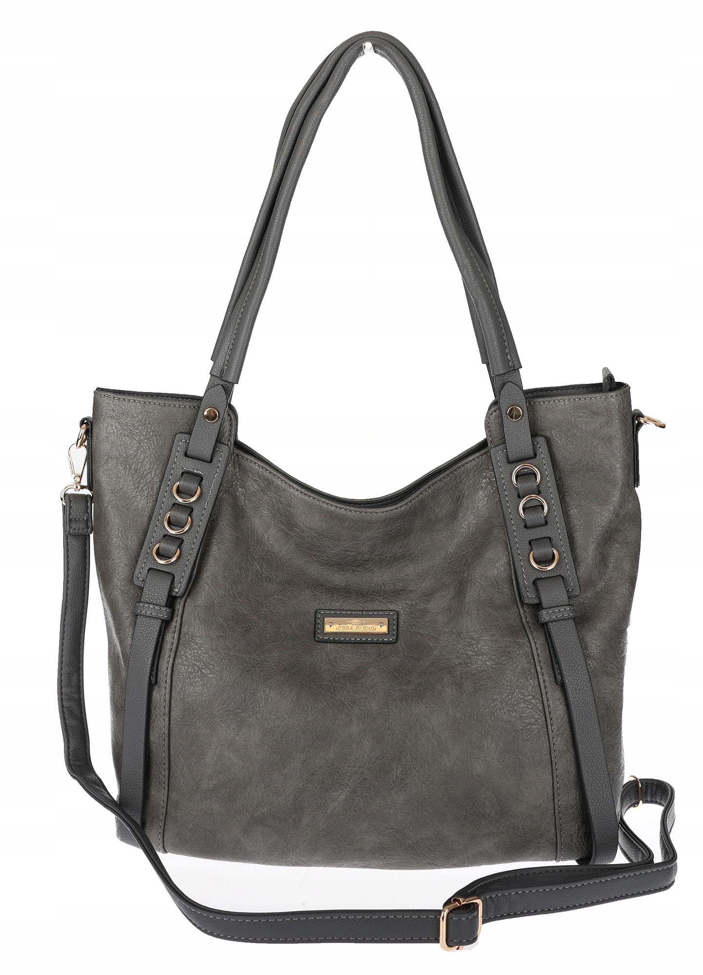 Dámská shopper kabelka prostorná elegantní do práce taška CH914 Šedá