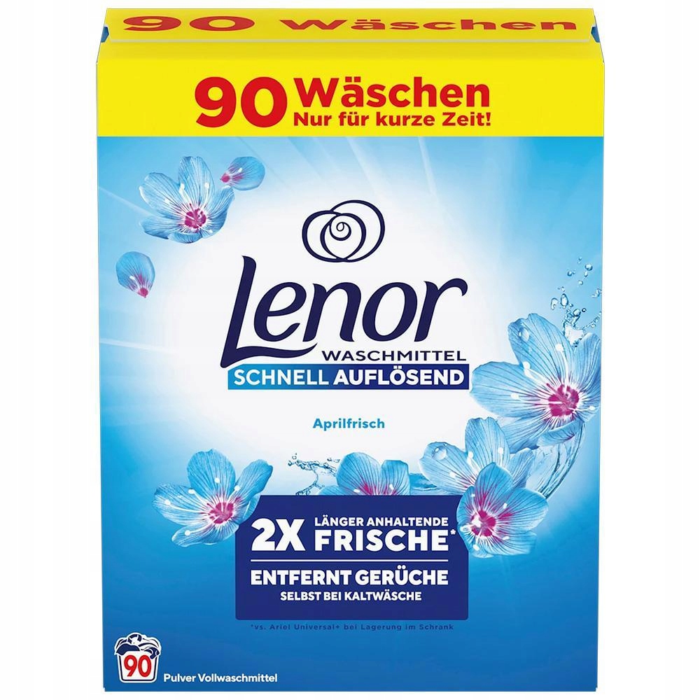 Levně Lenor Aprilfrisch 2XFrische prací prášek Universal 90 p 4,95 kg Německo