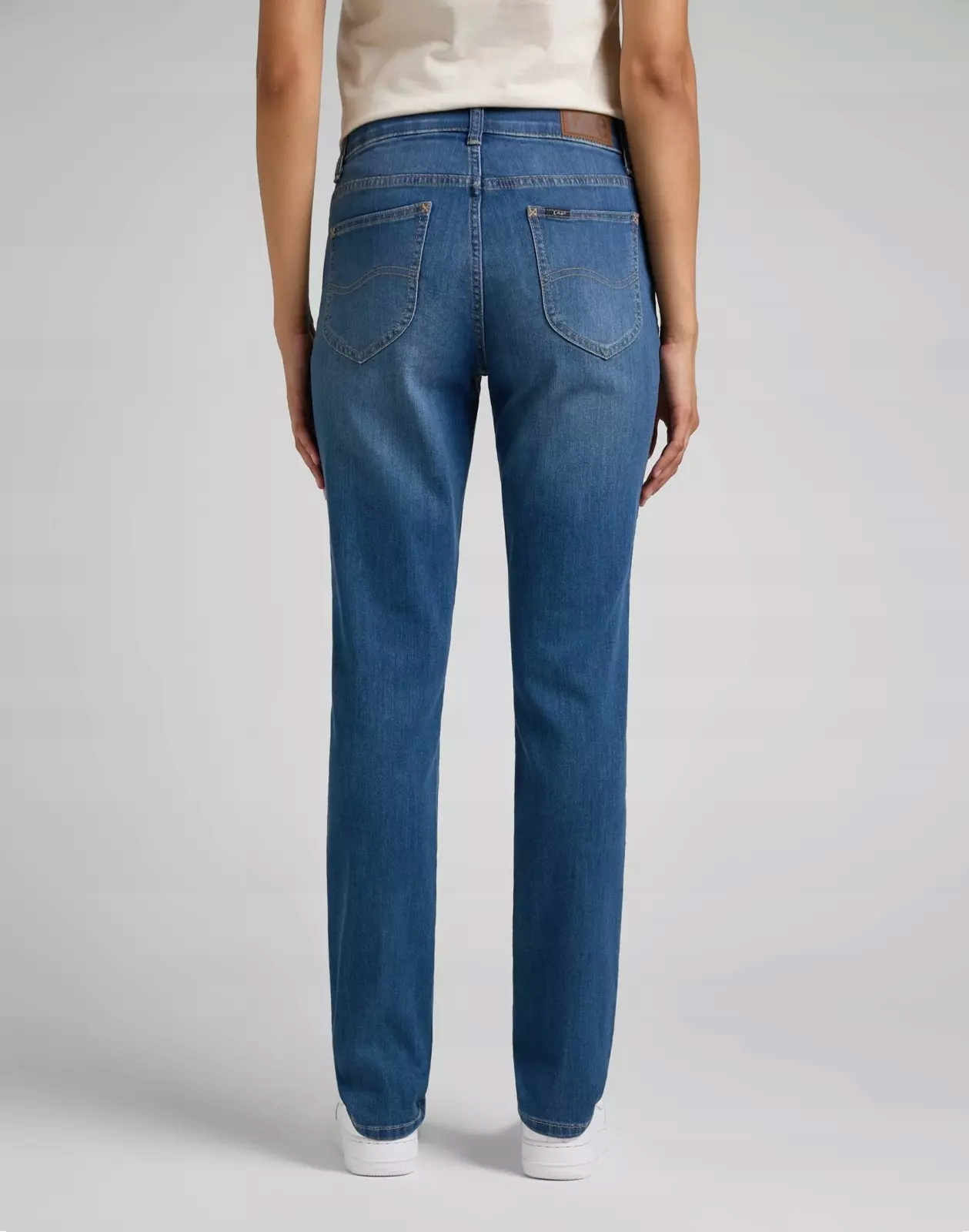 Dámské jednoduché kalhoty Lee Comfort Straight Medium Indigo L34CTTKY 27/33