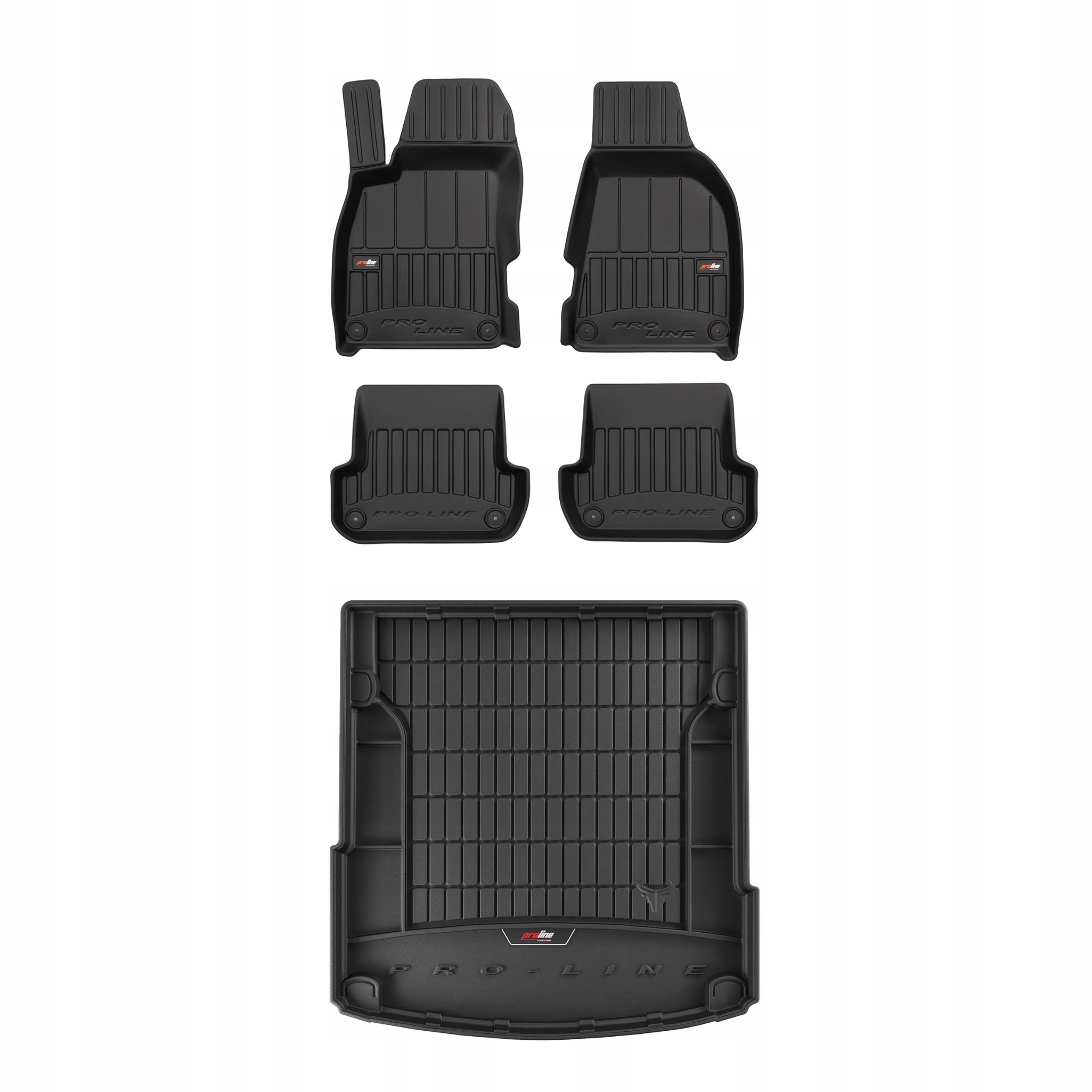 Frogum 3D Sada gumových koberců a rohože s logem pro Audi A4 B6 2000-2006