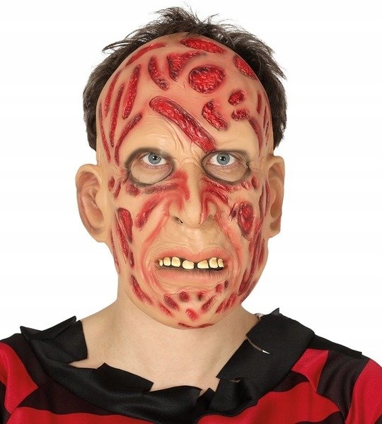 

Maska Gumowa Lateksowa Poraniona Twarz Halloween