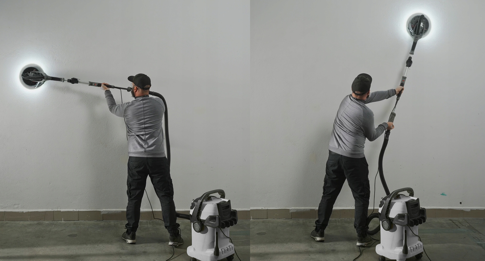 SZLIFIERKA ŻYRAFA DO GIPSU GŁADZI TYNKU ŚCIAN TYNKÓW LED TORBA Papier x 30 Marka Majster Polska