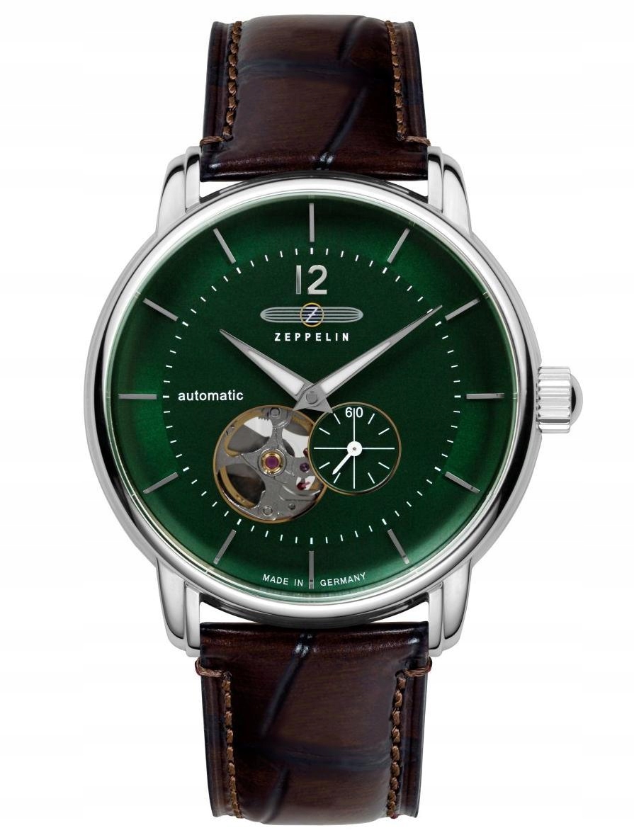 Nové Originální Pánské hodinky Zeppelin Bodensee 8166-4 Automatik zelené