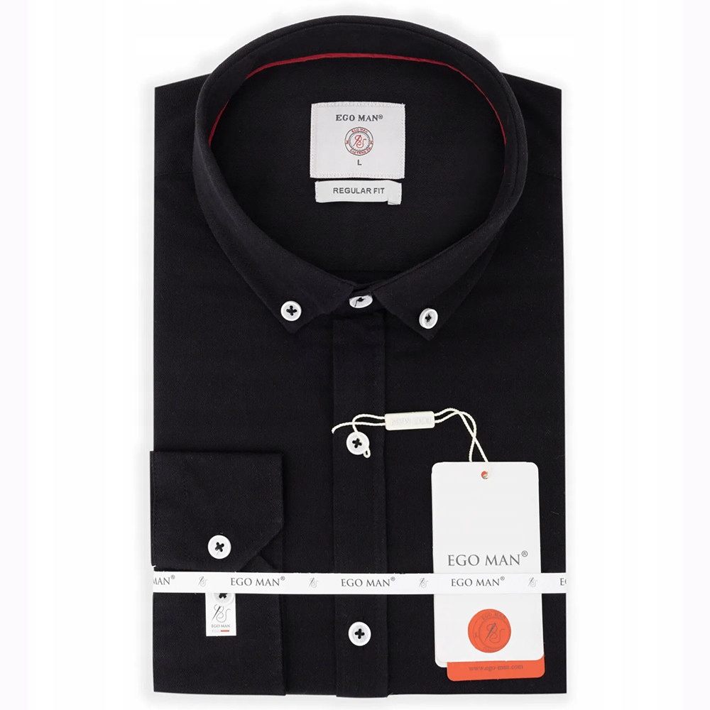 Ego Man košile pánská RE-245-04 regular fit 3XL černá
