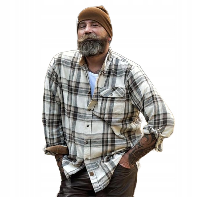 Dubinik Pánská Košile Casual Krémová S Hnědou Kostkou XXL 6BA