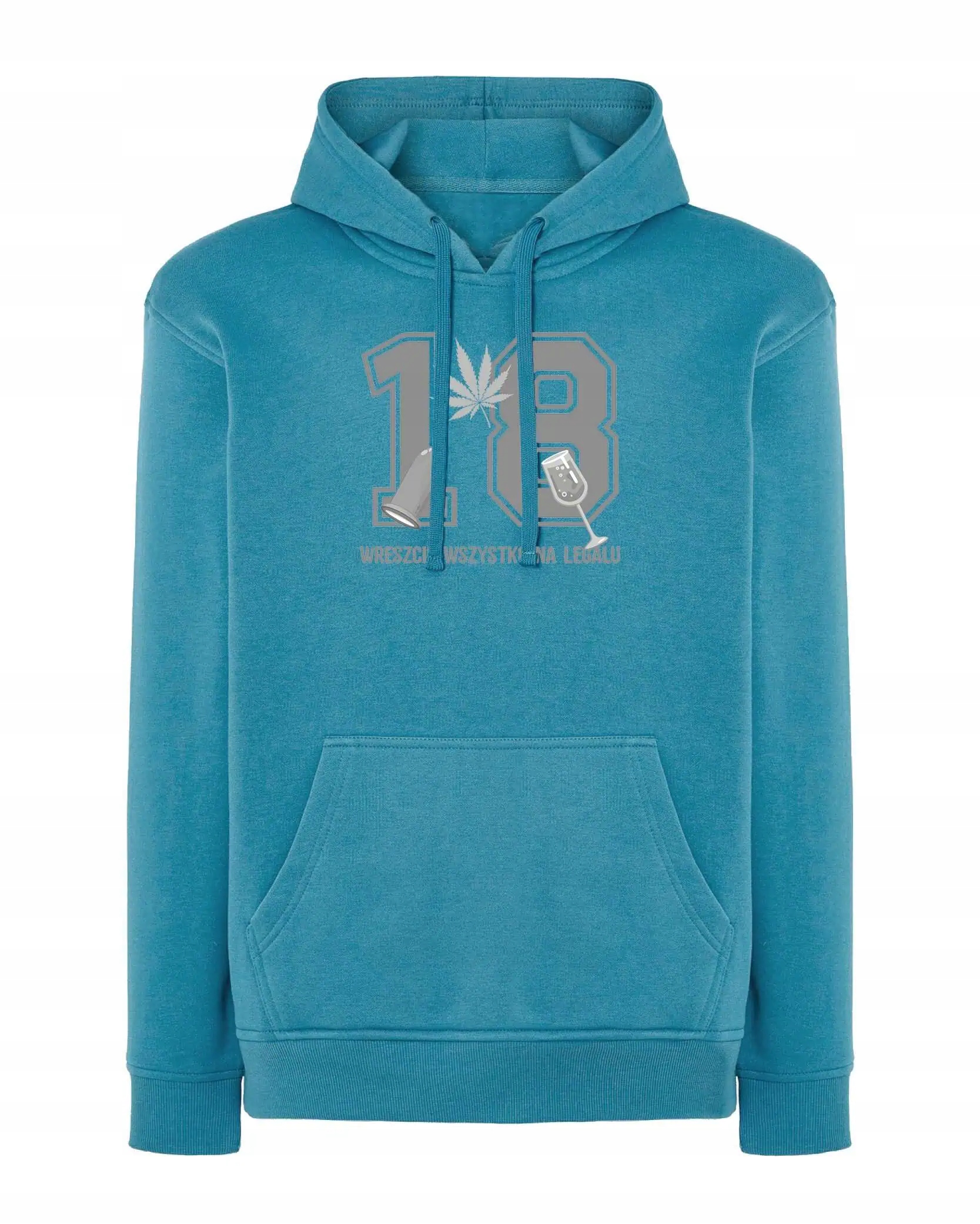 Mikina k osmnáctým narozeninám Konečně je všechno legální Dárek 18 Modrá XL