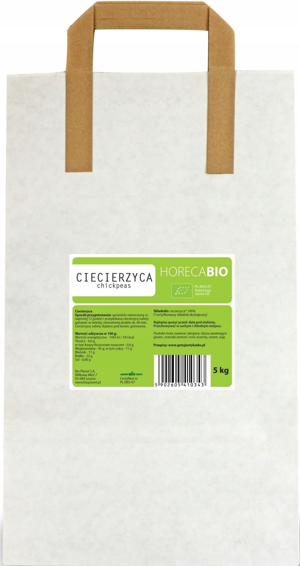 Levně Cizrna Bio 5 kg Horeca