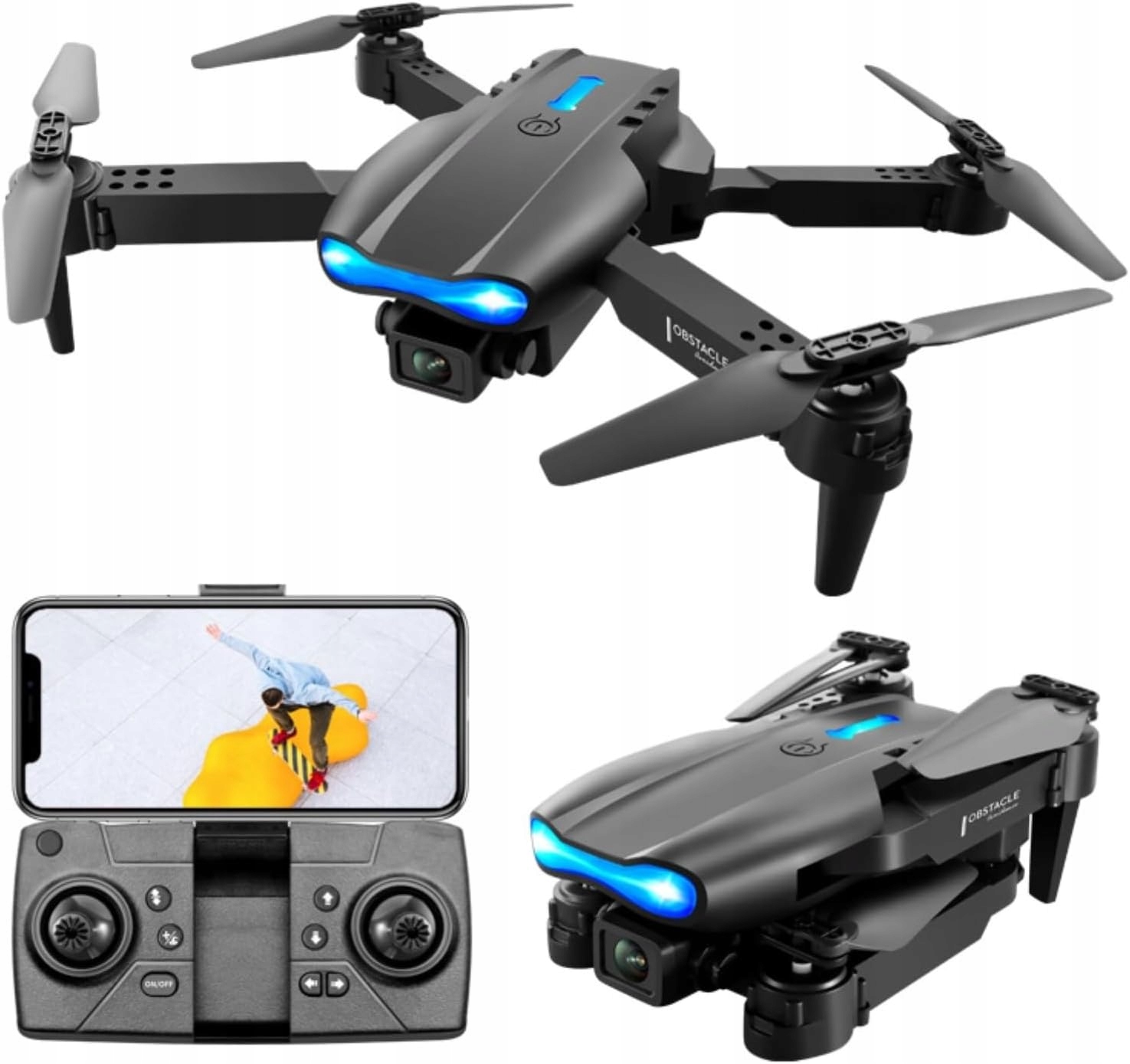 Skládací mini Rc dron 4K s dvojitou kamerou a WiFi
