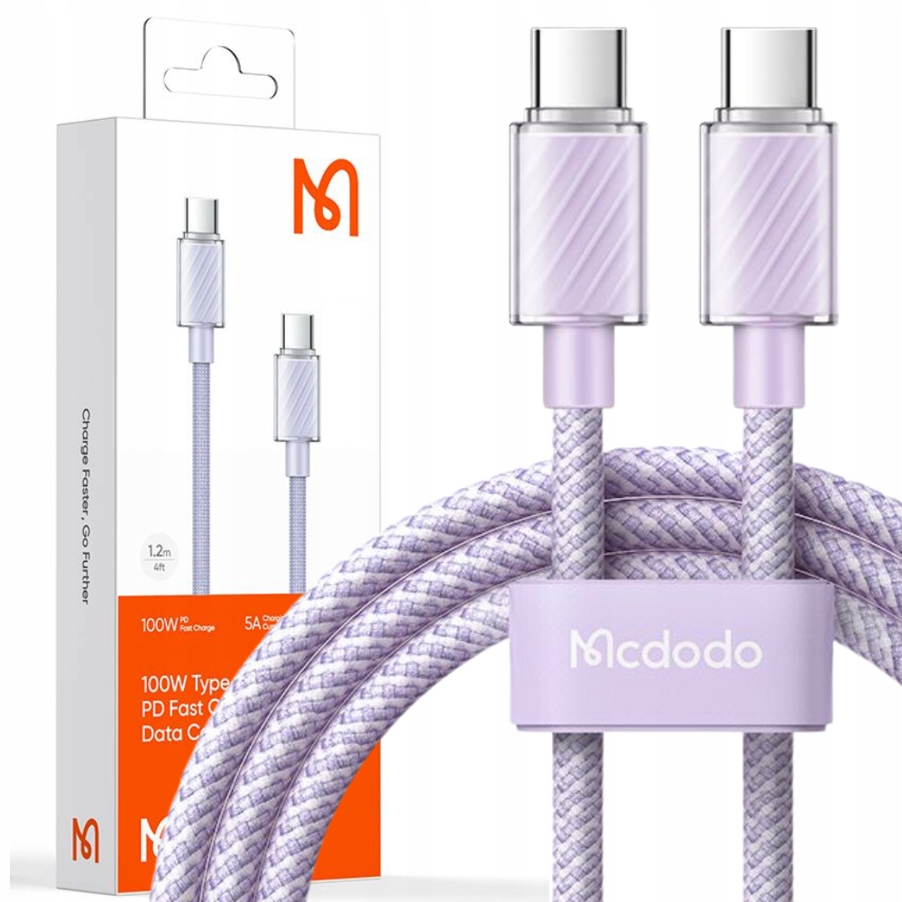 

Mcdodo Mocny Szybki Kabel Usb-c Pd 100W 1,2M