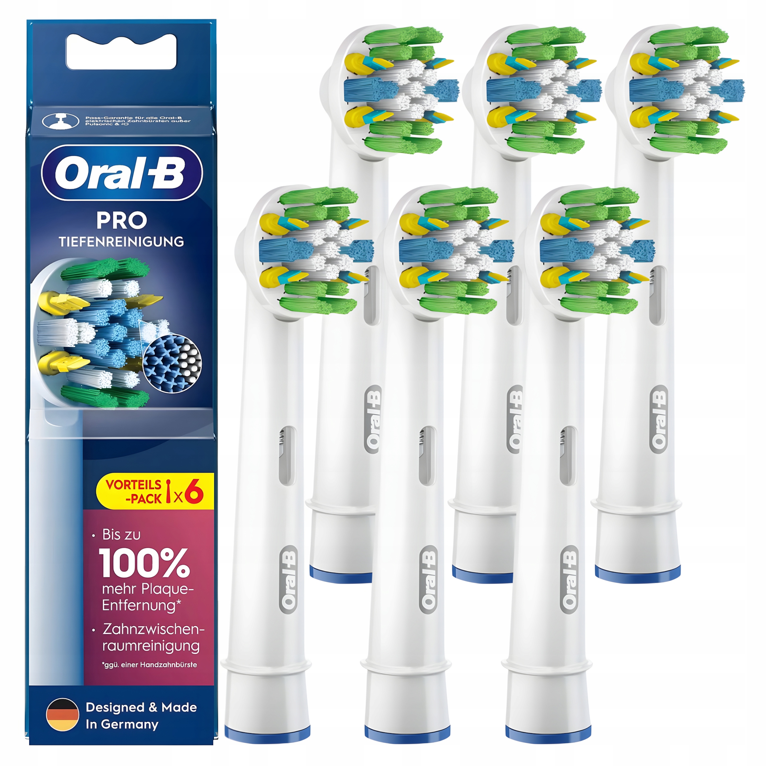 6x Oryginalna Końcówka do szczoteczki Elektrycznej Oral-B Floss Action