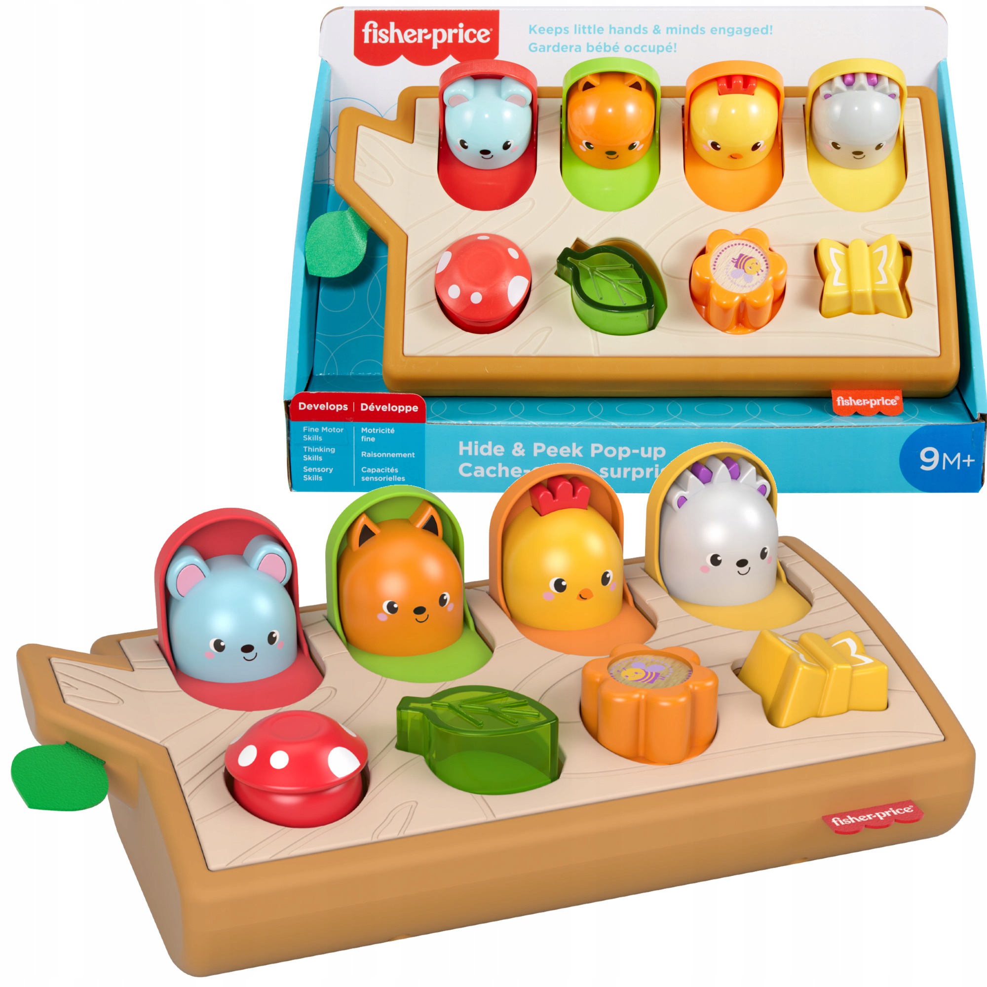 Fisher Price Wyskakujące Zwierzątka Zabawka Interaktywna Dla Niemowląt 9M+