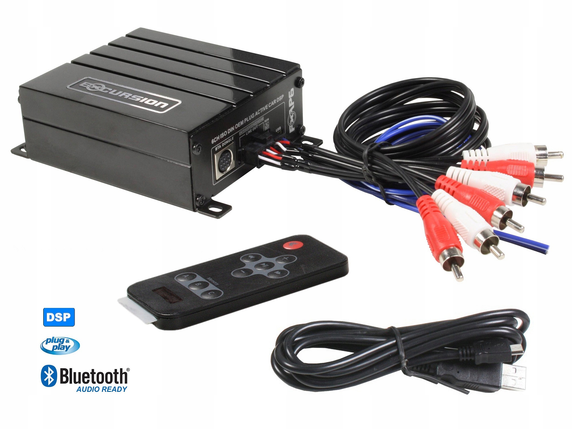 Procesor DSP Excursion 6 Kanałów Wzmacniacz BT Marka Excursion