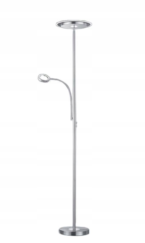 Stojacia Led lampa Ackbar Rl strieborná, 182.5 cm, stmievateľná, 22 W