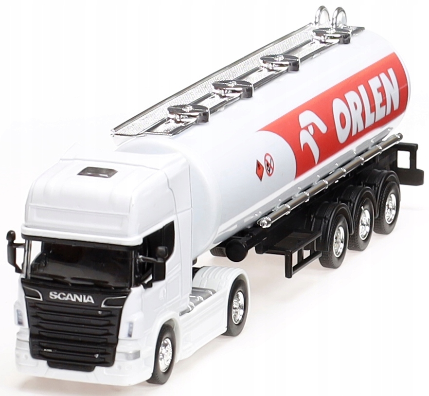 

Metalowy Model Ciężarówka Scania Cysterna Orlen