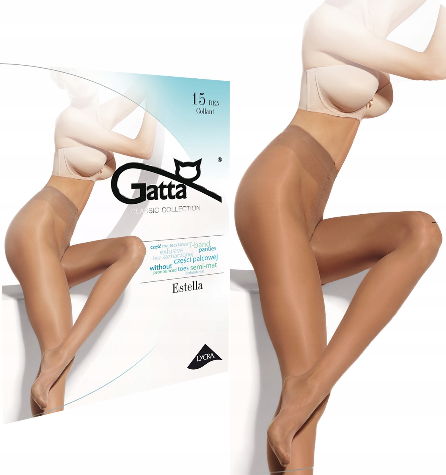 

Rajstopy Gatta Estella 15 Den lycra 4-L beige