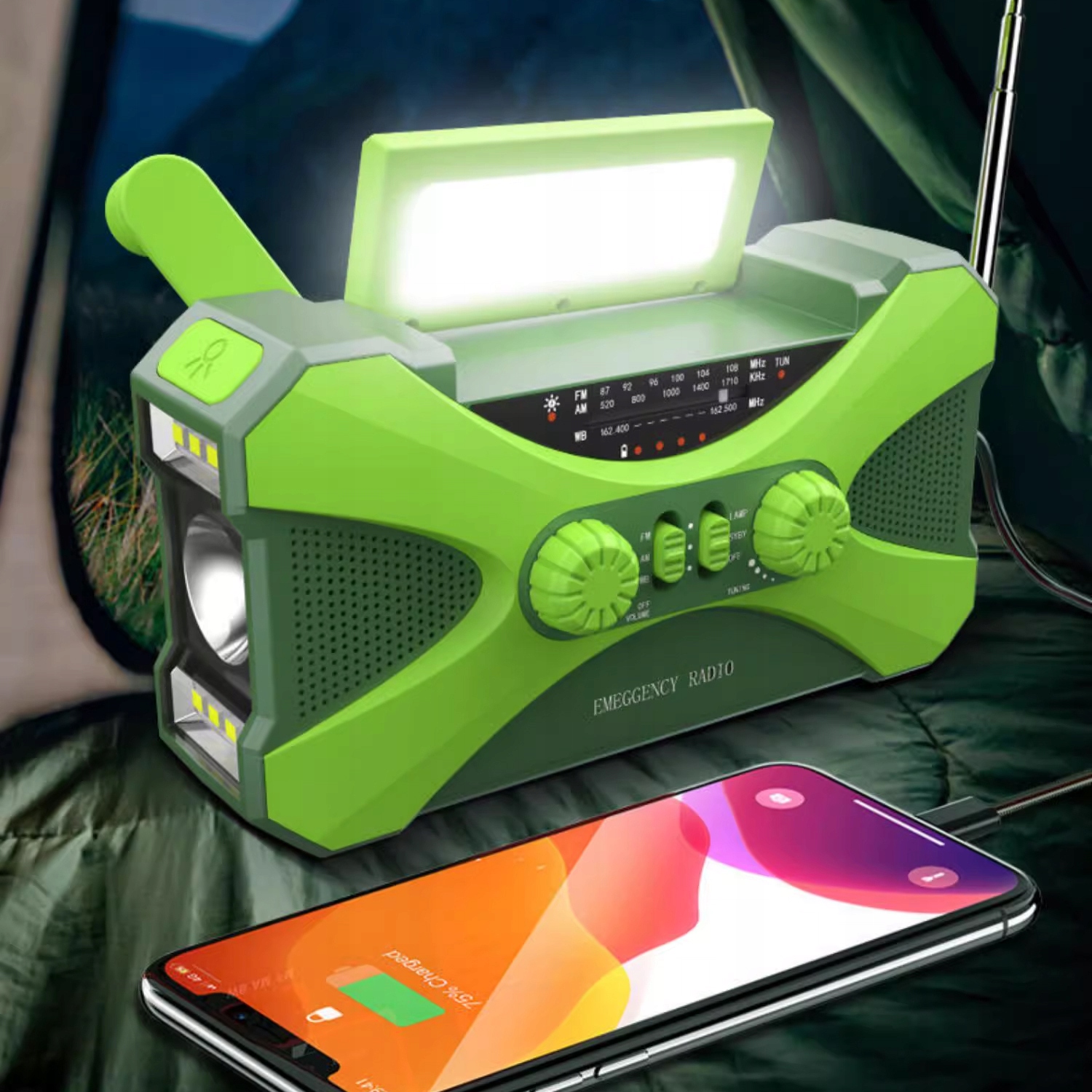 Radio Awaryjne 10000 Mah Z Korbka I Apteczką Pierwszej Pomocy Przenośny