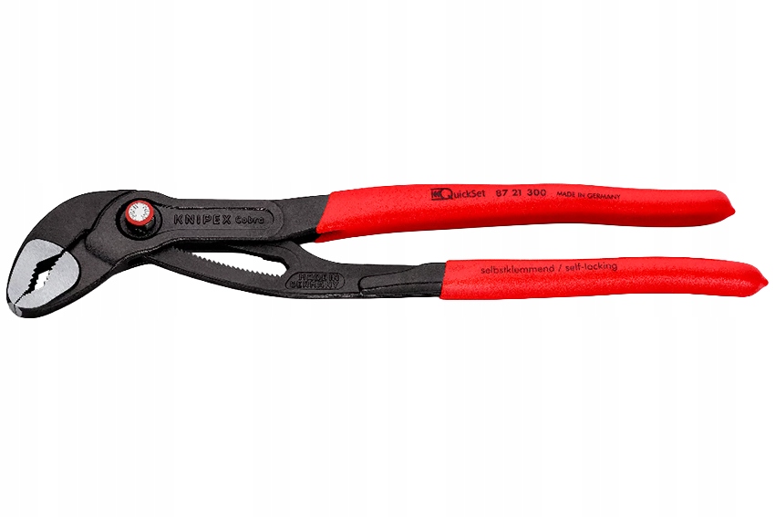 Nastavitelné kleště Knipex Cobra QuickSet fosfátované s plastovou rukojetí 300 mm