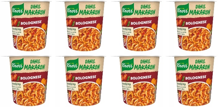 Levně 8x 60g Knorr Jídlo Těstoviny Boloňské instantní jídlo Karton