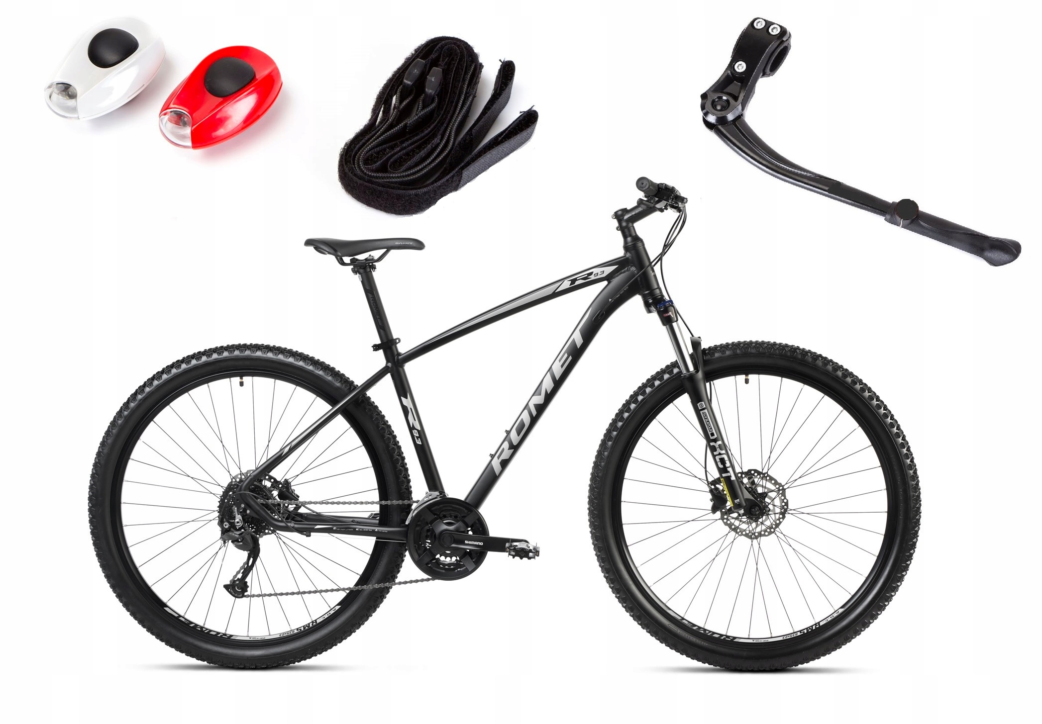 ROWER MTB GÓRSKI 29 ROMET RAMBLER R9.3 SHIMANO OŚWIETLENIE I STOPKA GRATIS