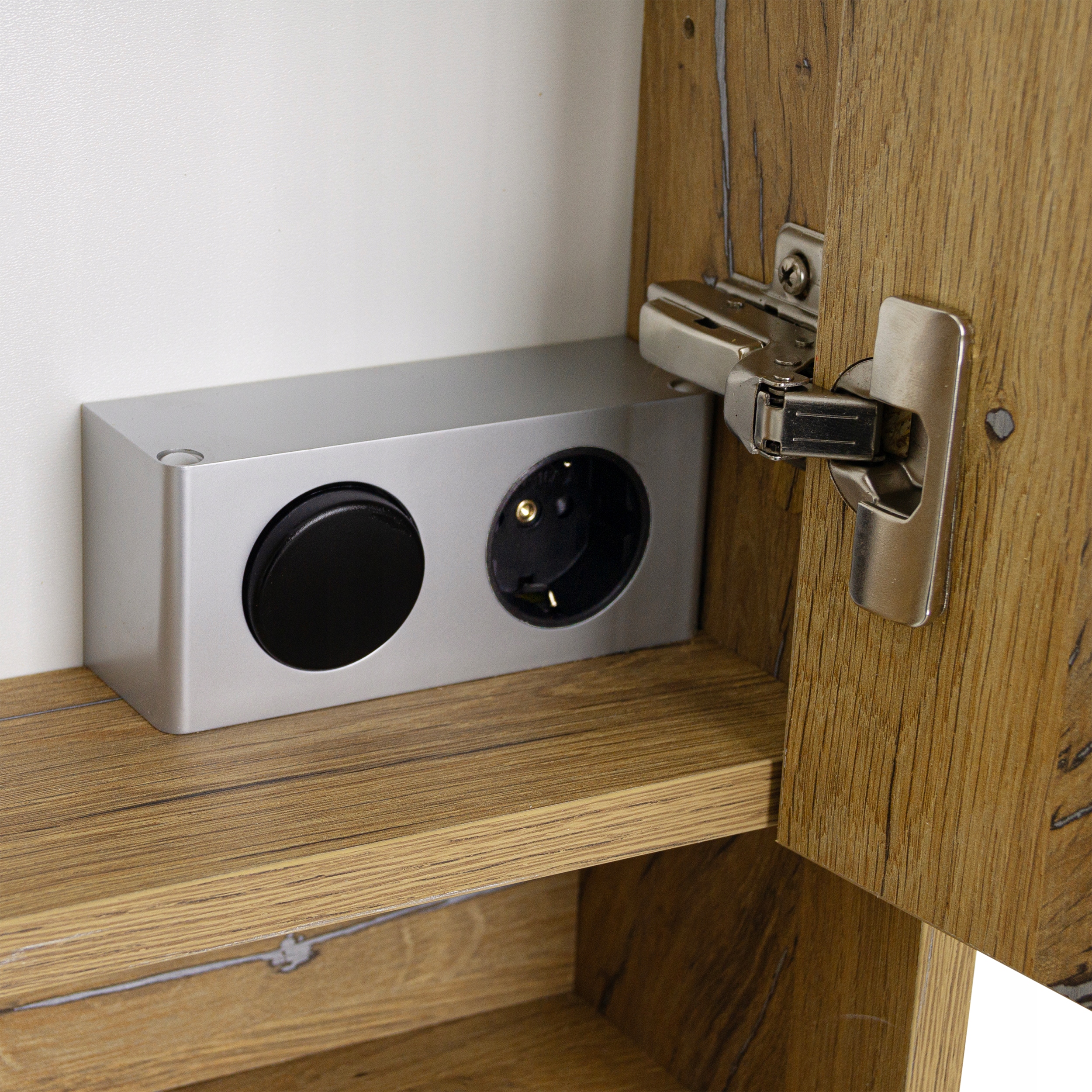 Szafka z lustrem Milano dąb zinke szerokość 60 cm z oświetleniem Led Marka Astor