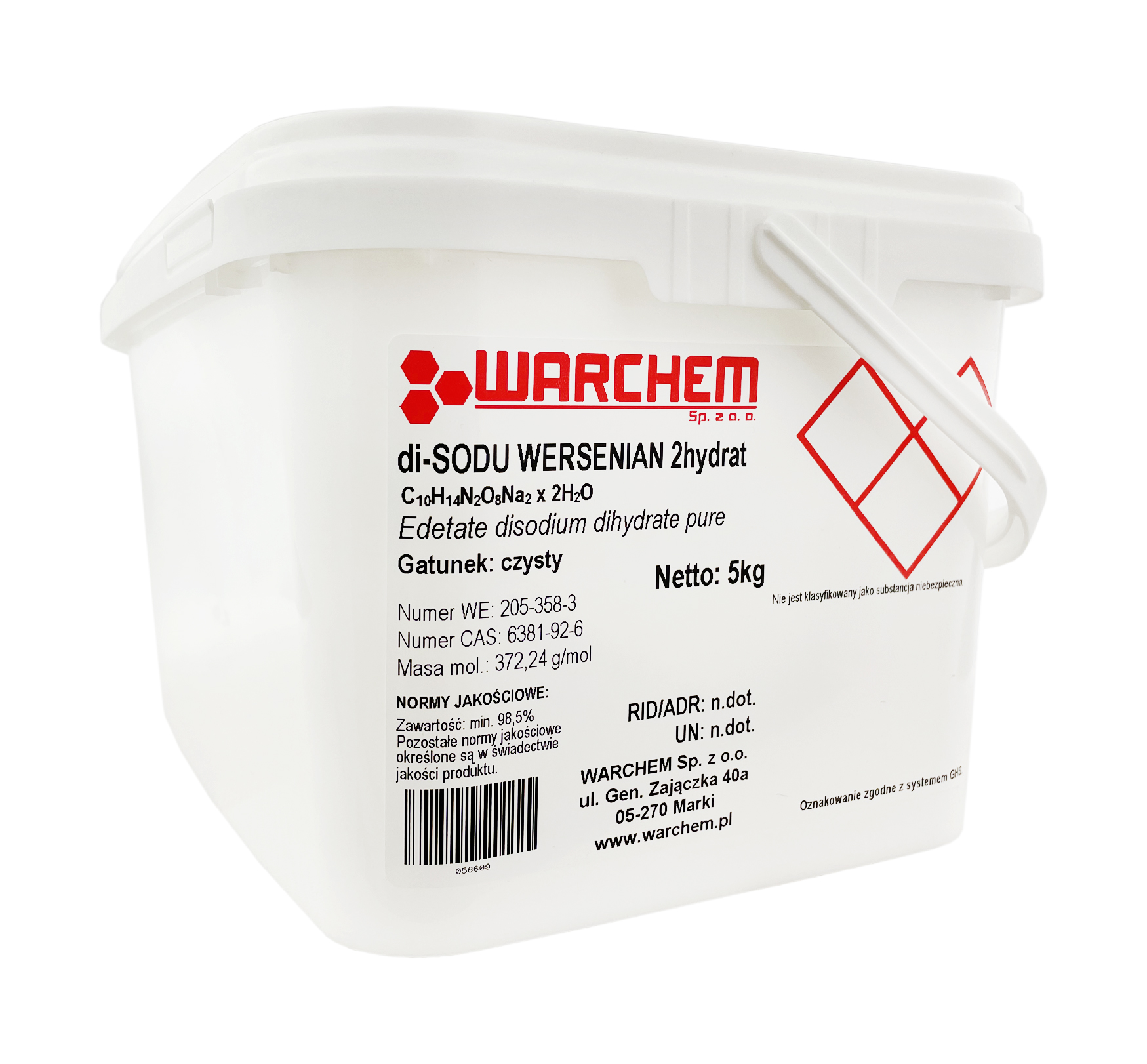 Wersenian Dwusodowy 2hydrat (edta) czysty 5kg