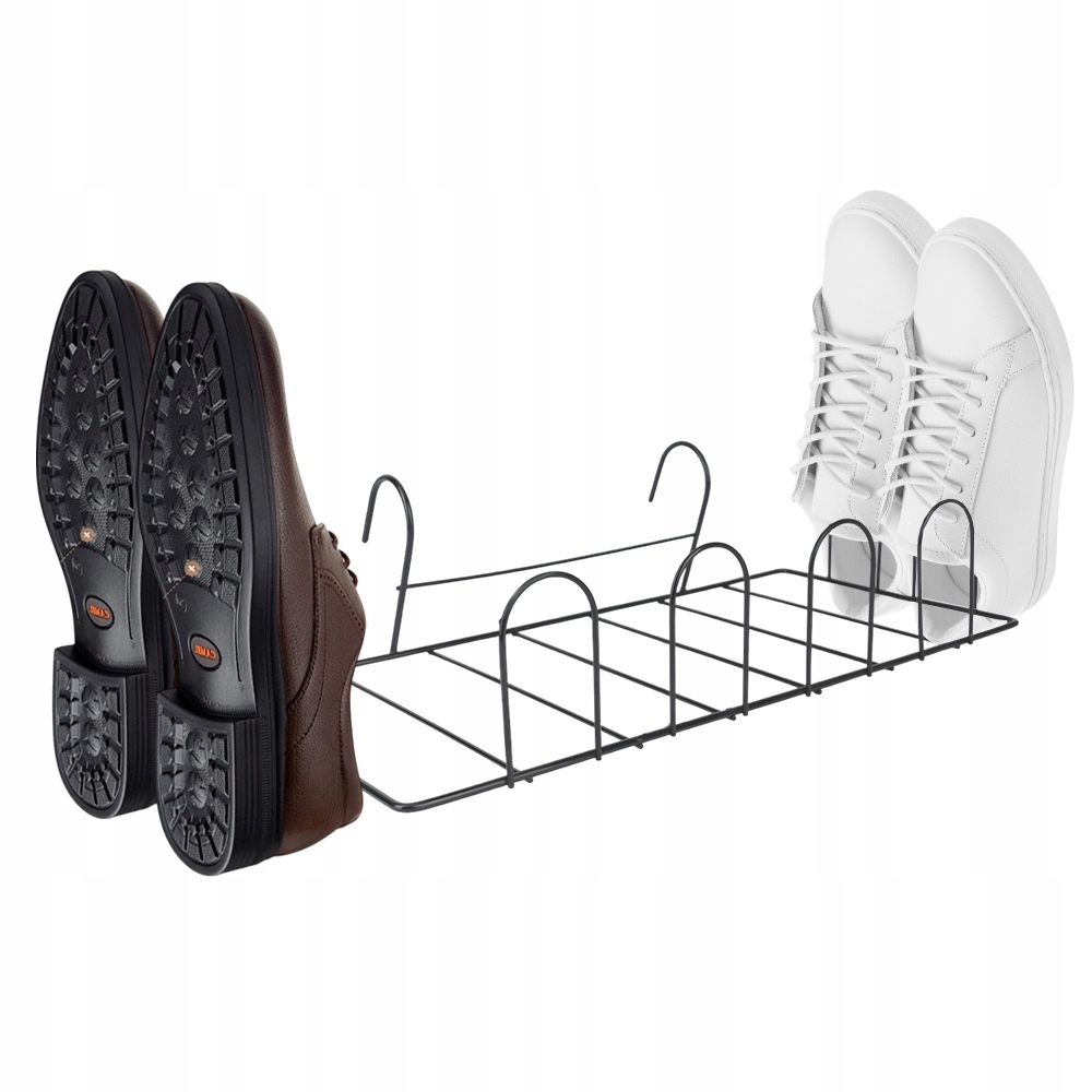 Levně Bezvrtací Věšák Na Boty Do Parapetu, Stabilní, Kovový, Černý