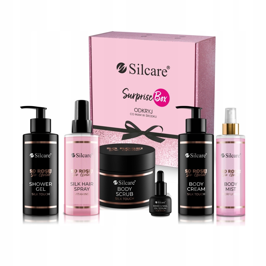 Silcare Dárková Sada hyaluronových kosmetických přípravků 6el peeling kondicionér sérum