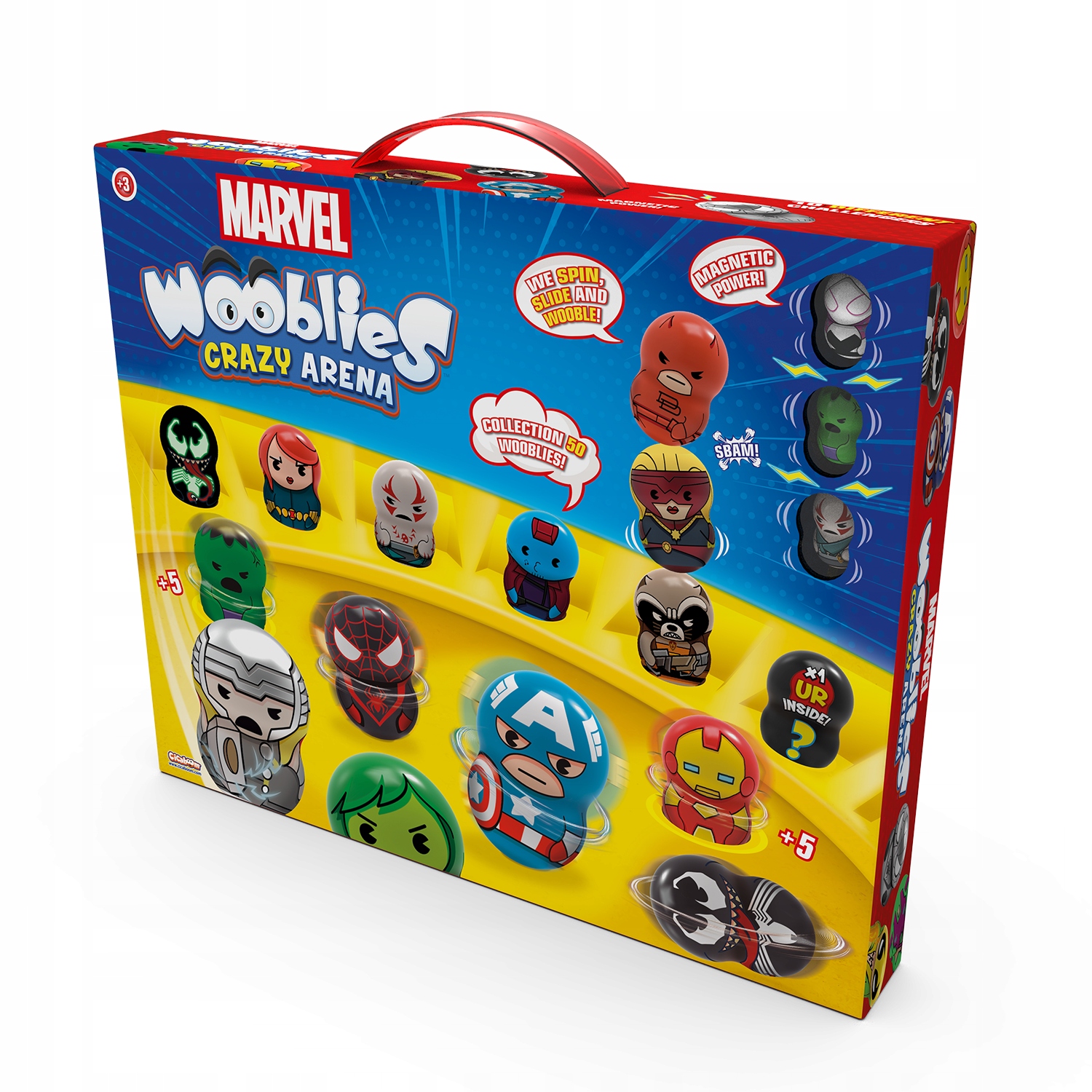 

Marvel Wooblies Arena 2 wyrzutnie 4 Figurki