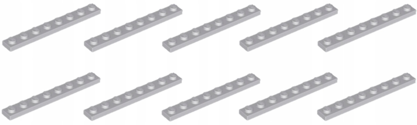 

Lego Płytka 1x8 Jasny Szary Lbg 4211425 3460 10szt