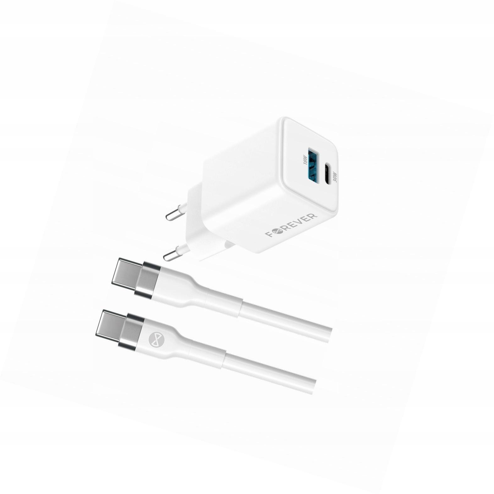 Szybka ładowarka GaN 30W Usb i Usb-c z kablem do Samsung Galaxy S20 Fe 4G
